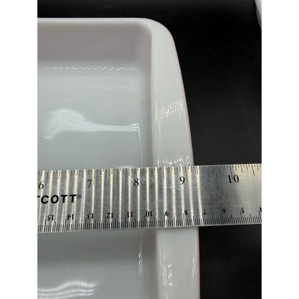 Vintage Pyrex Red Milk Glass Square Baking Dish 8 Inch Cake Pan 222